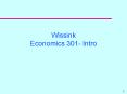 Wissink Economics 301 Intro