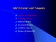 Abdominal wall hernias