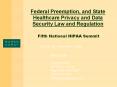 Federal Preemption, and State Healthcare Privacy and Data Security Law and Regulation