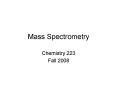 Mass Spectrometry