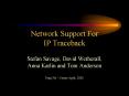 Network Support For IP Traceback