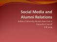 Social Media and Alumni Relations