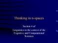 Thinking in nspaces