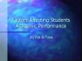 Factors Affecting Students Academic Performance