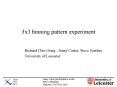 3x3 binning pattern experiment