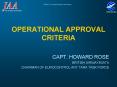 OPERATIONAL APPROVAL CRITERIA