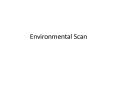 Environmental Scan