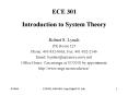 ECE 301 Introduction to System Theory