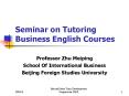 Seminar on Tutoring Business English Courses