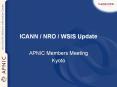 ICANN NRO WSIS Update