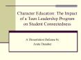 Character Education: The Impact of a Teen Leadership Program on Student Connectedness
