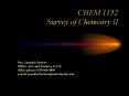 CHEM 1152 Survey of Chemistry II