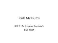 Risk Measures