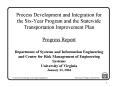 Process Development and Integration for the SixYear Program and the Statewide Transportation Improve