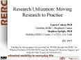 Research Utilization: Moving Research to Practice