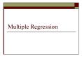 Multiple Regression