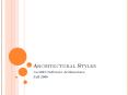 Architectural Styles