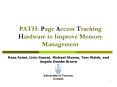 PATH: Page Access Tracking Hardware to Improve Memory Management