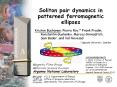 Soliton pair dynamics in patterned ferromagnetic ellipses
