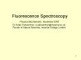 Fluorescence Spectroscopy