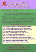 EastAsia Workshop on Pattern Formations and ReactionDiffusion Systems
