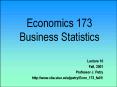 Economics 173 Business Statistics
