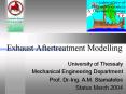 Exhaust Aftertreatment Modelling