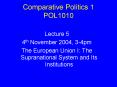 Comparative Politics 1 POL1010