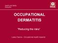 OCCUPATIONAL DERMATITIS