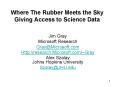 Where The Rubber Meets the Sky Giving Access to Science Data
