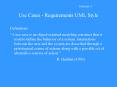Use Cases Requirements UML Style