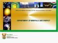 PRESENTATION BY THE DEPARTMENT OF MINERALS AND ENERGY ON THE ACCESSION TO THE CONVENTION ON THE PHYS