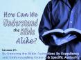 By Knowing the Bible Authorizes By Expediency