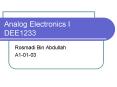 Analog Electronics I DEE1233