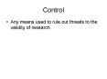 Control