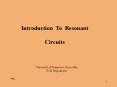 Introduction To Resonant