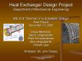 Heat Exchanger Design Project Department of Mechanical Engineering ME 414 Thermal Fluid System Desig