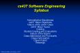 cs437 Software Engineering Syllabus