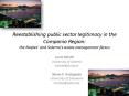 Reestablishing public sector legitimacy in the Campania Region: the Naples and Salernos waste manage