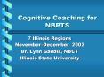 Cognitive Coaching for NBPTS