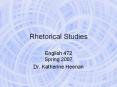 Rhetorical Studies