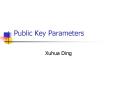 Public Key Parameters