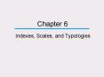 Indexes, Scales, and Typologies