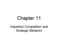 Imperfect Competition and Strategic Behavior