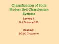 Classification of Soils Modern Soil Classification Systems