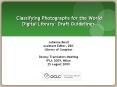 Classifying Photographs for the World Digital Library: Draft Guidelines