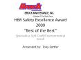 HBR Safety Excellence Award 2009 Best of the Best