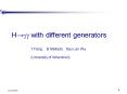 Hgg with different generators