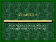 NEW PRODUCT DEVELOPMENT, MANAGEMENT AND STRATEGY