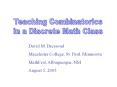 Teaching Combinatorics